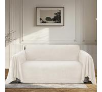 BellaHills Waterproof Sofa Covers 2 Seater Chenille Sofa Slipcovers Reversible Couch Cover for Living Room Washable Sofa Seat Covers Sofa Throw Blanket Shrink Resistant, 180x260cm, Beige