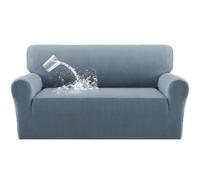 BellaHills Waterproof Sofa Covers 2 Seater Stretch Loveseat Sofa Cover Non Slip Love Seat Covers for Living Room Couch Covers Washable Furniture Protectors (Oversize 2 Seater, Stone Blue)