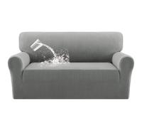 BellaHills Waterproof Sofa Covers 2 Seater Stretch Loveseat Sofa Cover Non Slip Love Seat Covers for Living Room Couch Covers Washable Furniture Protectors (Oversize 2 Seater, Dove)