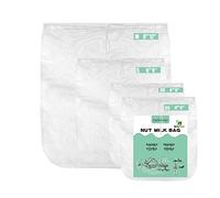 Bellamei 4 pack Nut Milk Bag Reusable Food Strainers Nut Bags For Straining Almond/Soy Milk Greek Yogurt Professional for Cold Brew Coffee Tea Beer Celery Juice（2 * 4''x6''、6''x8''、8''x12''）