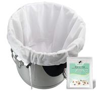 Bellamei Brew Bags Reusable 2 Pack 250 Micron Fine Mesh Bag for Fruit Cider Apple Grape Wine Press Drawstring Straining Brew in a Bag (2 pack-22"×26")