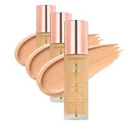 Bellamianta Glow Base - Hydrating Makeup Primer & Illuminator - Radiant Skin Primer with Niacinamide, Hyaluronic Acid & Vitamin E - Highlighters for Glowing Skin (Champagne Glow) (Pack of 3)