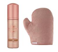 Bellamianta Instant Tanning Mousse & Mitt Bundle Set, Dark Shade Tan with Luxury Velvet Man Sized Mitt, Quick Drying in 60 Seconds, Vegan