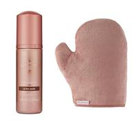 Bellamianta Instant Tanning Mousse & Mitt Bundle Set, Ultra Dark Shade Tan With Luxury Velvet Man Sized Mitt, Quick Drying in 60 Seconds, Vegan