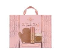 Bellamianta Self Tan Gift Set for Women, Instant Self Tanning Mousse Medium 150ml, Illuminating Bronzing Powder & Tanning Mitt, Fake Tan Christmas Box, The Golden Trilogy, 3 Piece