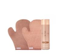 Bellamianta Tanning Bundle Liquid & Mitt Set, Dark Instant Tan, Exfoliating & Luxury Double Sided Mitts, Streak Free, 60 Seconds