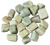 BellaMira Aquamarine Crystal Tumblestone Healing Crystal, Single Polished Stone, Healing Crystal for Cleansing, Meditation, Serenity, Peace, Inspiration, Inner Power, Strength, Soothing