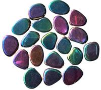 BellaMira Aura Hematite Crystal Tumblestone Healing Crystal, Single Polished Stone, Healing Crystal for Focus, Concentration, Willpower,Courage, Trust, Reliability, Optimism, Balance, Stability