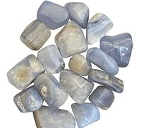 BellaMira Blue Lace Agate Tumblestone Healing Crystal, Single Polished Stone, Healing Crystal for Intellect, Focus, Acceptance, Unconditional Love, Communication, Clarity, Peace, Harmony