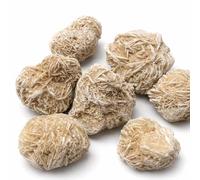 BellaMira Desert Rose Crystal Raw Natural Stone - Genuine Desert Rose Mineral Specimen with Gift Pouch & Info Card - Decorative Crystal for Meditation, Mindfulness, Home Décor & Collectors