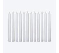 BellaMira Lifestyle Accessories Lemon Bergamot Blackcurrants Scented Tapered Dinner Candle Translucent White Indoor Use 16 Hours Burn Time (2 Pairs - 4 Candles)