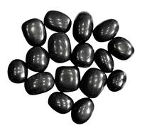 BellaMira Shungite Tumblestone Healing Crystal, Single Polished Stone, Healing Crystal for EMF Protection, Balance, Grounding, Stability, Detoxification, Purification, Positive Energy Amplification