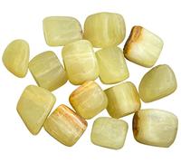 BellaMira Yellow Calcite Tumblestone Healing Crystal, Single Polished Stone, Healing Crystal For Prosperity, Abundance, Positive Blessings, Deep Relaxation, Promotes Optimism, Enhances Self-Confidence