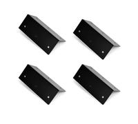 Bellamy Black Sandpit Bracket Set - Build Your Own Square or Rectangular Sand Pit - Fits 22mm x 150mm Timber - Galvanised Steel - UK Made (4 Pack)