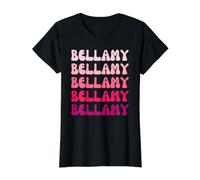 Bellamy First Name Minimalist Design Value Graphic T-Shirt, Women, Black, M