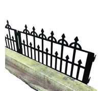Bellamy Garden Picket Fence Panels Victorian Tudor Edwardian Geometric Outdoor Metal Picket Fencing - Flower Beds, Pathways, Driveways - Classic and Modern - Great British Steel
