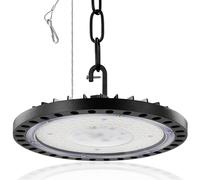 Bellanny 100W LED UFO High Bay Light, 10000LM 6500K Daylight White Industrial UFO Lamp, IP65 Waterproof Ultra Thin LED Warehouse Lighting for Garage Workshop Factory
