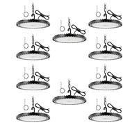 Bellanny 10Packs 200W LED UFO High Bay Light, 10000LM 6500K Daylight White Industrial UFO Lamp, IP65 Waterproof Ultra Thin LED Warehouse Lighting for Garage Workshop Factory