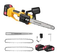 Bellanny 12inch Chainsaw Cordless, 21V 9000RPM Brushless Cordless Chainsaw with 4000mAh Battery, Automatic Lubrication System, Handheld Chain Saw for Tree Trimming Wood Cutting Gardening