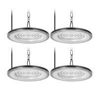 Bellanny 200W LED UFO High Bay Light - 20000LM High Bay Light 6500K Daylight White Warehouse Lighting IP66 Waterproof Commercial Lighting Fixture for Workshop Factory Warehouse Garage(4 Packs)