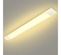 Bellanny 20W LED Batten Light, 2ft 60cm 2400LM 3200K Warm White LED Tube Light, Low Profile Wall or Ceiling Surface Mounted Fitting for Ceiling of Home, Office, Workshop & Garage Lighting