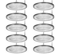 Bellanny 300W LED UFO High Bay Light - 30000LM High Bay Light 6500K Daylight White Warehouse Lighting IP66 Waterproof Commercial Lighting Fixture for Workshop Factory Warehouse Garage(10 Packs)