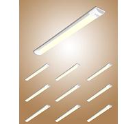 Bellanny 40W LED Batten Lights, 4ft LED Tube Light, 3000k Warm White Ceiling Surface Mounted Light, 4800LM 180 °Beam Angle Ceiling Light for Office, Bathroom, Kitchen (10 Packs)