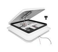 Bellanny 420x420MM RV Roof Vent Fan, 12V Super Silent Motorhome Vent Fan, Waterproof and UV Resistant Camper Van Accessories with 15cm Blade for Trailer Camper Van (White)