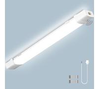 Bellanny 4ft 115cm LED Batten Light, 6500K 4400LM LED Tube Light with Motion Sensor, IP65 Waterproof Strip Lights for Garage, Shed, Office, Workshop, Not Spliceable