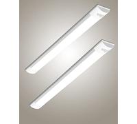 Bellanny 50W LED Batten Lights, 5ft LED Tube Light, 45000K Nature White Ceiling Surface Mounted Light, 6000LM 180 °Beam Angle Ceiling Light for Office, Bathroom, Kitchen (2 Packs)