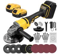 Bellanny Cordless Mini Angle Grinder, 21V Electric Grinding Tool with 2PCs 5000mAh Batteries and Fast Charger, 4-1/2 Inch, 1500W 30000RPM Power Grinder for Cutting Grinding Polishing