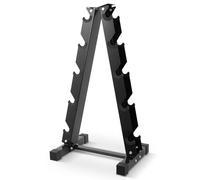 Bellanny Dumbbell Rack Heavy Duty Steel Weights Storage Stand with Textured Rubber Feet A-Frame Multi-Layer Dumbbell Tree Stand Portable Weights Holder for Gym Family Office Space Saver - Black