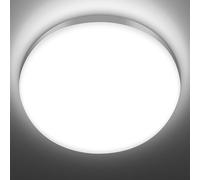 Bellanny Flush Mount LED Ceiling Light, 50W Flat Ceiling Light, 6500K 4500LM Ultra Thin Round Bathroom Lights for Living Room Entryway Bedroom Office Hallway Ø23CM Cool White