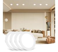 Bellanny LED Recessed Ceiling Lights, 12W 1080LM 4500K Neutral White Spot Lights, 1.1cm Ultra Slim Downlights for Living Room Kitchen Bulkhead Porch Bedroom Office （ 4 Packs ）