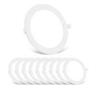 Bellanny LED Recessed Ceiling Lights, 24W 2160LM 6500K Cool White Spot Lights, 1.1cm Ultra Slim Downlights for Living Room Kitchen Bulkhead Porch Bedroom Office （ 10 Packs ）