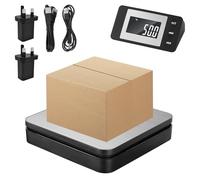 Bellanny Postal Scales, 50kg/10g High Accuracy LCD Digital Shipping Scale with Hold and Tare Function, Ultra Thin Parcel Scales with Wireless Connection for Luggage Package Warehouse