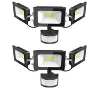 Bellanny Security Lights Outdoor Motion Sensor - 100W 10000LM Super Bright Led Flood Lights, IP65 Waterproof PIR Floodlights Outdoor Lights for Courtyard Porch Garden Garage, 2 Pack