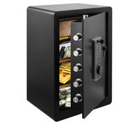 Bellanny Upgraded 73L Digital Steel Safe, Large Safes for Home with Digital Keypad and 2 Backup Keys, Fireproof Safe Box with 3 Ways to Unlock, Perfect for Home Office Use Storage, 38x32x60cm - Black