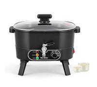 Bellanny Wax Melter for Candle Making, 6L Electric Candle Wax Melting Pot with Spout & Adjustable Leg for Soy Wax Soap Base Candle, Dry-Burn Protection Design, Easy Pour, Non-Stick, Temps - UK Plug
