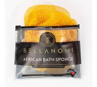 BELLANOMI African Exfoliating Mesh Sponge, Authentic, Ethically Sourced from Nigeria, 114.3 cm Long, Back Scrubber for Everyday Use, Yellow