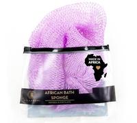 BELLANOMI African Exfoliating Net Sponge, Authentic African Bath Sponge, Ethically sourced from Nigeria, 45 inches Long, Back Scrubber for Daily use (Lilac)