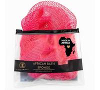 BELLANOMI African Exfoliating Net Sponge, Authentic, Ethically sourced from Nigeria, 45 inches Long, Back Scrubber for Daily use (Pink)