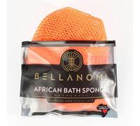 BELLANOMI African Exfoliating Net Sponge, Authentic, Ethically sourced from Nigeria, 45 inches Long, Back Scrubber for Daily use (Orange)