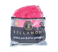 BELLANOMI African Exfoliating Net Sponge, Authentic, Ethically sourced from Nigeria, 45 inches Long, Back Scrubber for Daily use (Pink)