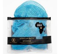 BELLANOMI African Exfoliating Net Sponge, Authentic, Ethically sourced from Nigeria, 45 inches Long, Back Scrubber for Daily use (Baby Blue)