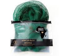 Bellanomi African Exfoliating Net Sponge, Authentic, Ethically sourced from Nigeria, 45 inches Long, Back Scrubber for Daily use (Emerald Green)