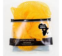 BELLANOMI African Exfoliating Net Sponge, Authentic, Ethically sourced from Nigeria, 45 inches Long, Back Scrubber for Daily use (Yellow)