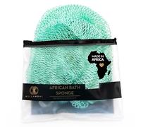 BELLANOMI African Exfoliating Net Sponge, Authentic, Ethically sourced from Nigeria, 45 inches Long, Back Scrubber for Daily use (Seafoam)