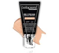 bellapierre BB Cream with SPF 20 - Tinted Sunscreen, Concealer, Matte Foundation, & Moisturizing Face Cream | Lightweight Formula + Pump Top Applicator | Non-Toxic & Paraben Free - 48 ML - Light