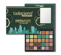 Bellapierre Emerald City Eyeshadow Palette | 35 Shades in Matte, Satin, Shimmer, & Foil Finishes | Non-Toxic & Paraben Free | Vegan & Cruelty Free